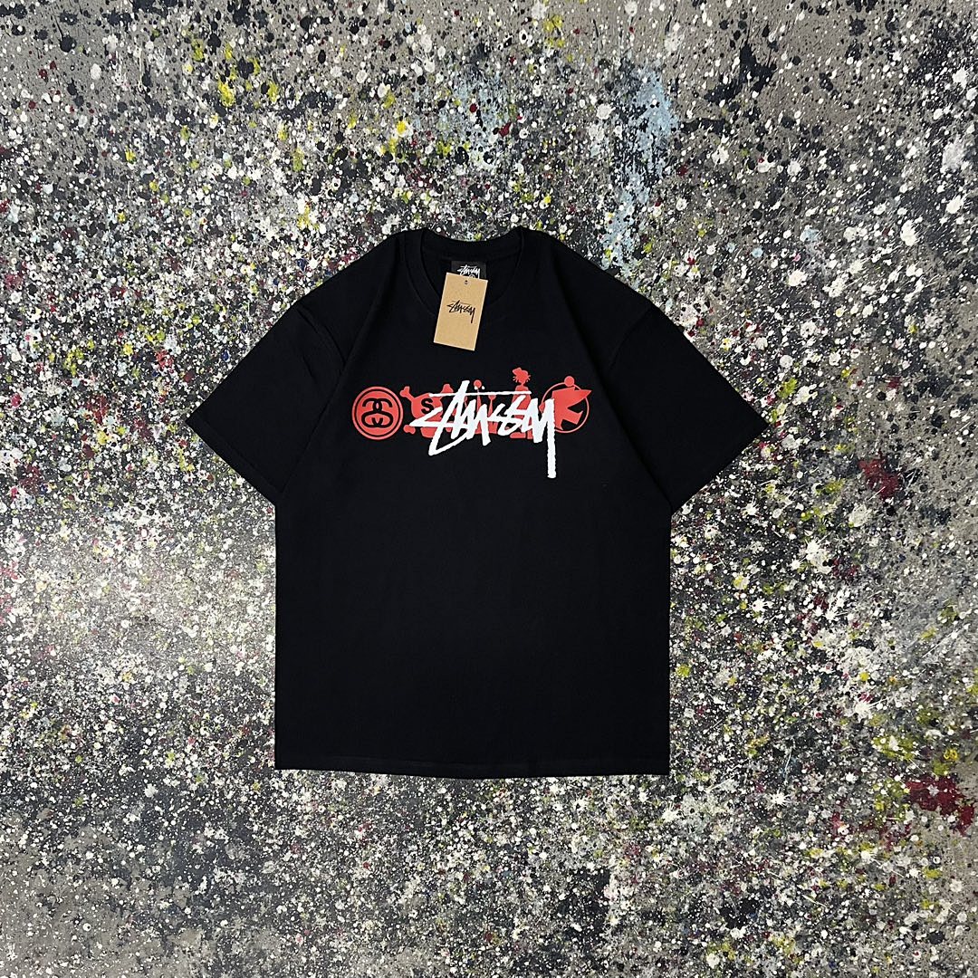 Stussy 108 Stu Short Sleeve T : Black White S Ｍ L XL XXL - Image 3