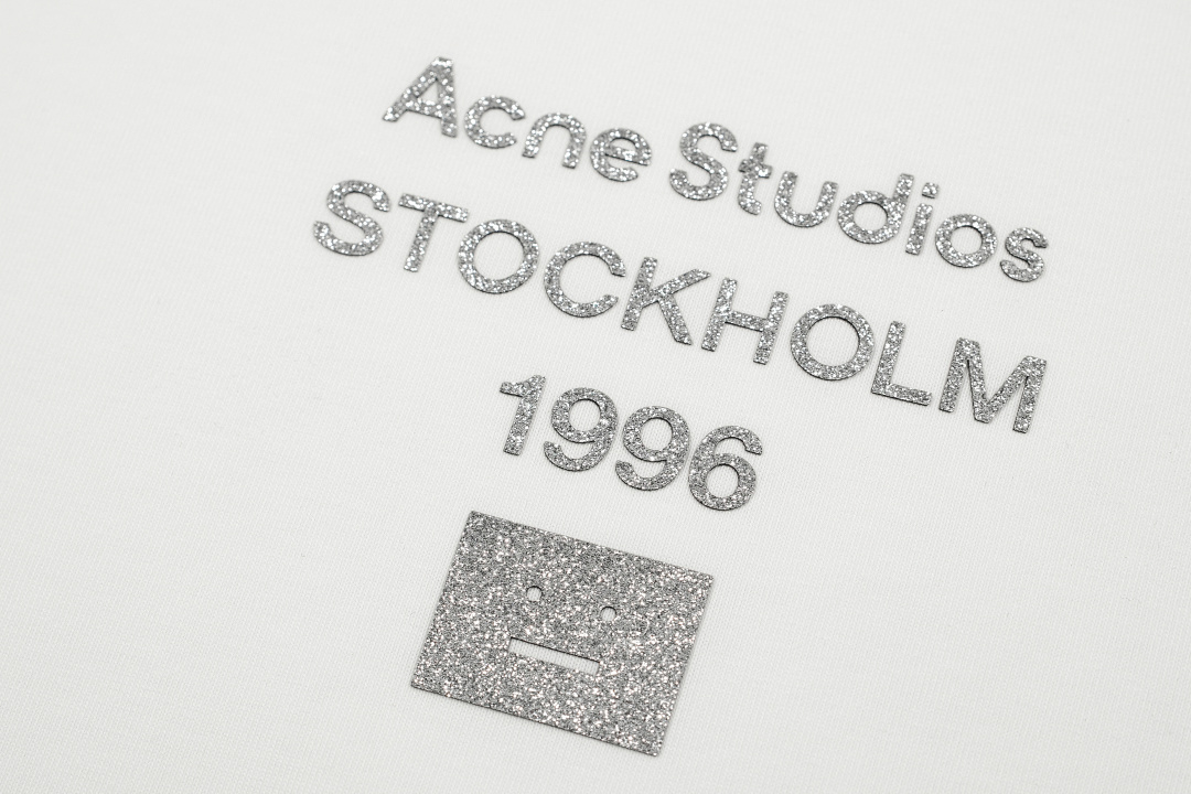 Acne Studios 118 AC Silver Print Short Sleeve T Black White S-XL 8066# - Image 24