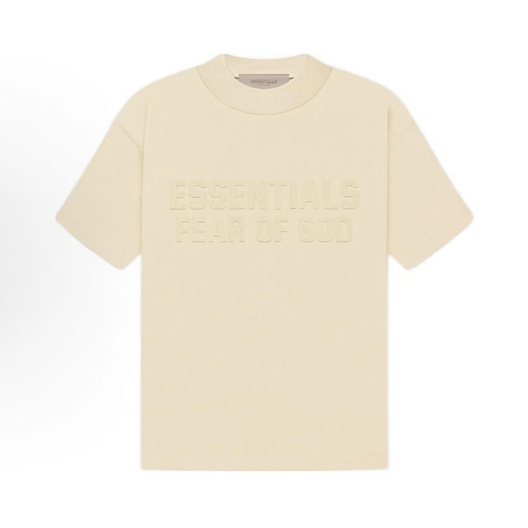 Essentials 118 Ess Double Velvet Solid Cotton Short Sleeve T Coffee Grey Black White Smoke Red XS-XL - Image 24