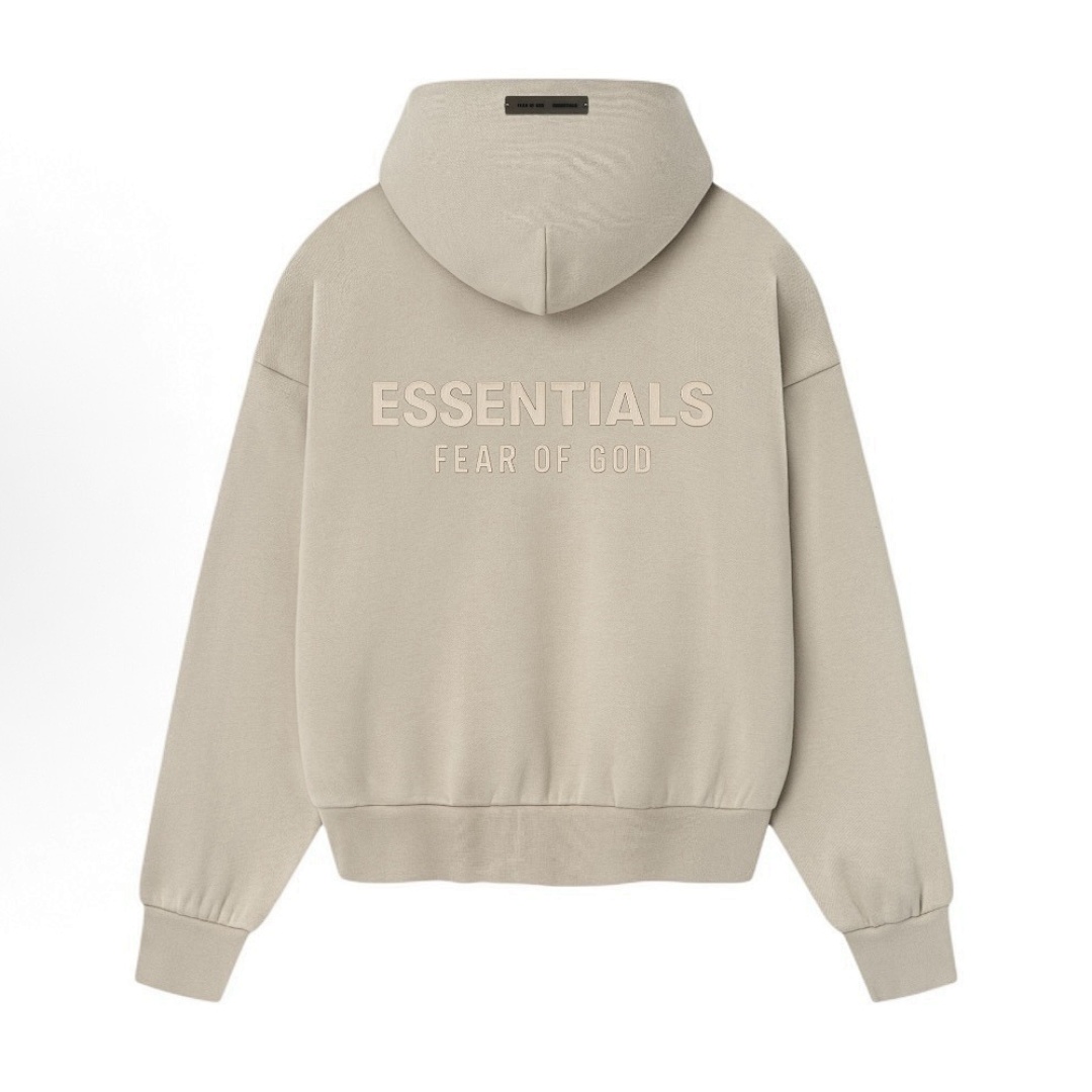 Essentials 228 Ess SS25 Classic Hoodie Label Print XS-XL (Black Oatmeal Grey Brown) - Image 12