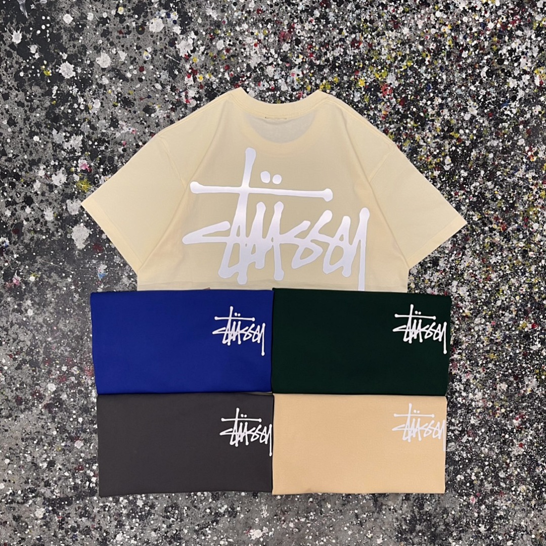 Stussy 108 Stu Light Reflection Print Short Sleeve T : Black Yellow Red Pink Blue Apricot Green Grey Khaki White S Ｍ L XL - Image 11