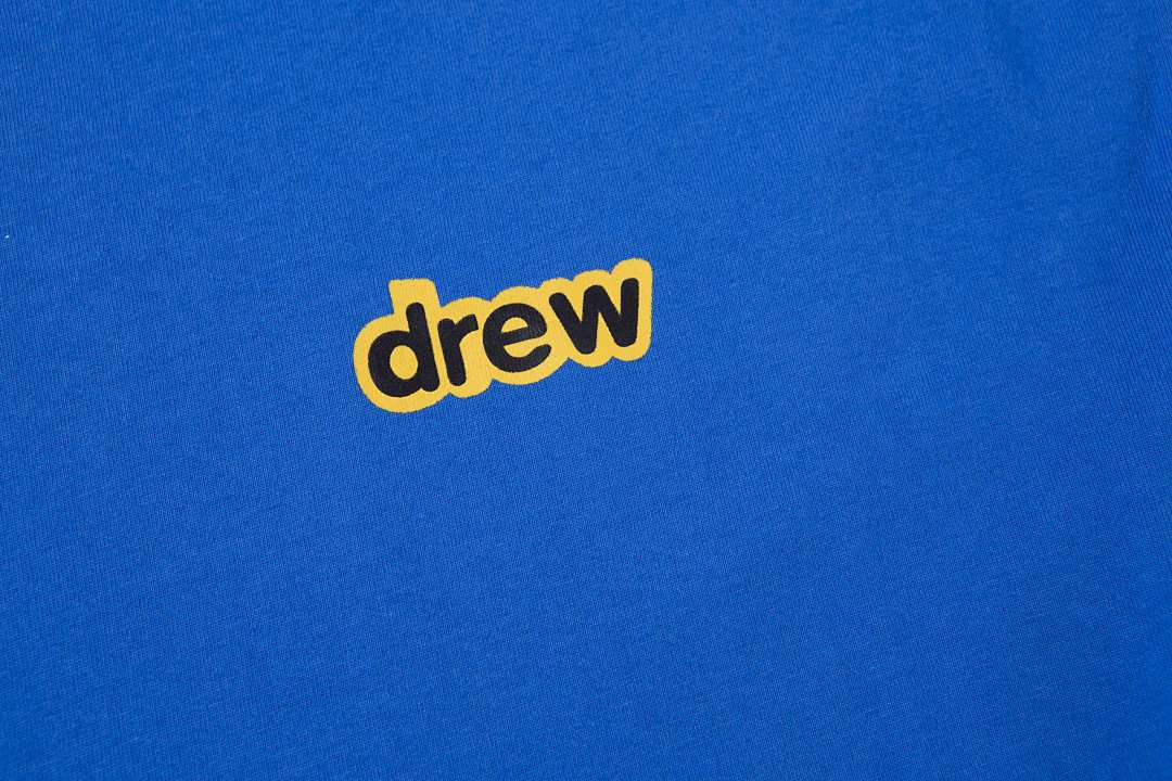Drew House 98 DREW HOUSE Limited Exclusive Logo Print Collar Short Sleeve T White Color Blue S M L - Image 10