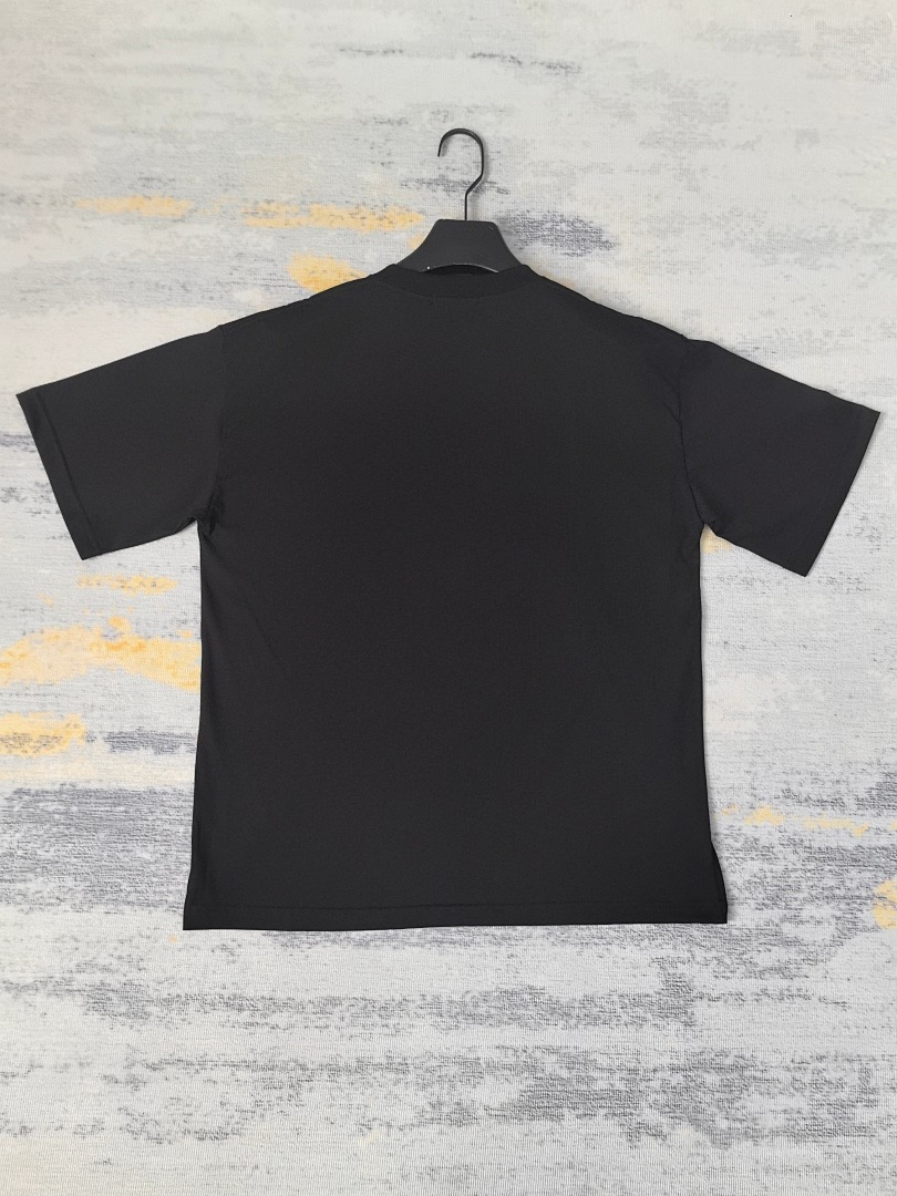 AMIRI 118 Wide Version Model Short Sleeve T Logo Print High Wind 260 Solid Cotton Black White S M L XL 9919# - Image 27