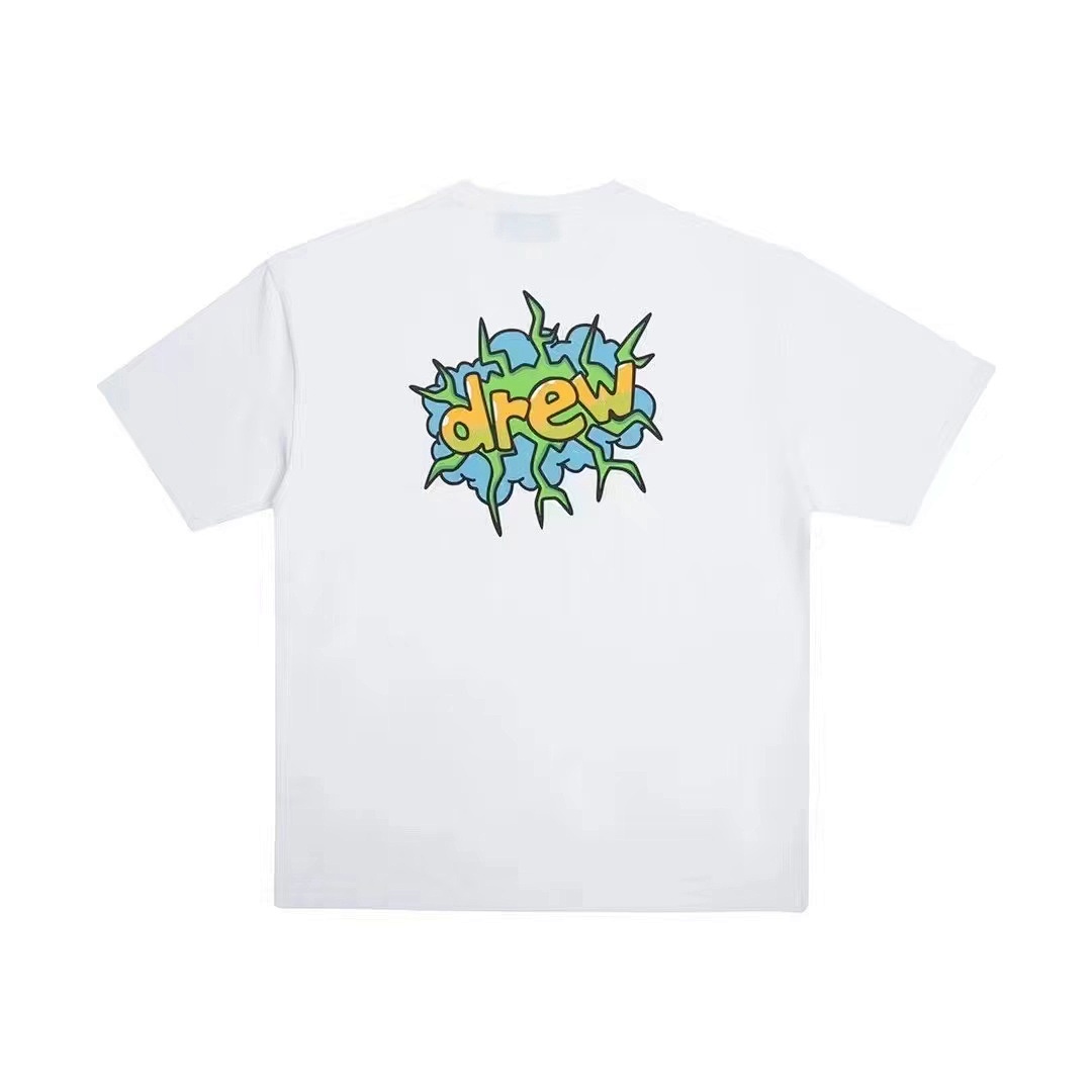 Drew House 98 DREW HOUSE Limited Exclusive Logo Print Collar Short Sleeve T White Color Blue S M L - Image 19