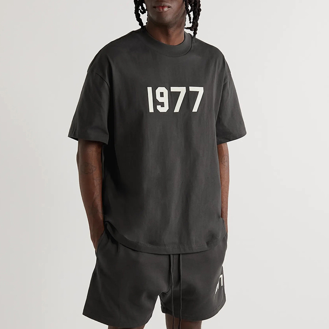 Puma 118 ESS 1977 TEE Gum Suede Print Short Sleeve T Black Iron Dark Oatmeal S-XL 6079# - Image 21