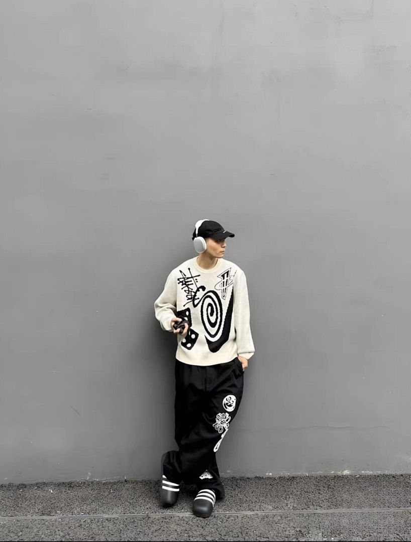Stussy 228 STU X NK PENNY Collab Logo Collar Fleece : Off White S M L XL Y0797# - Image 7