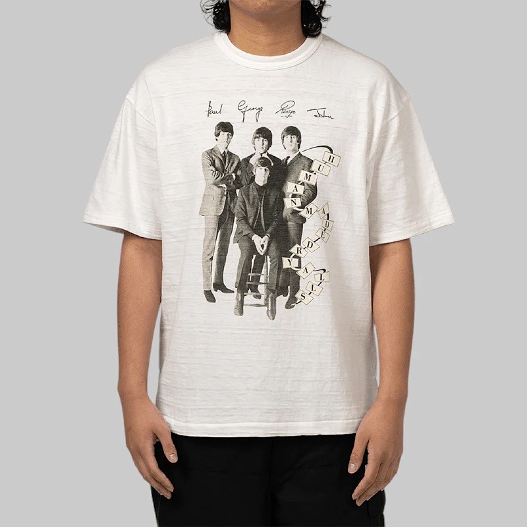Human Made 118 Human Made Beatles T-Shirt Top Star Print Cotton Short Sleeve T : White S M L - Image 9