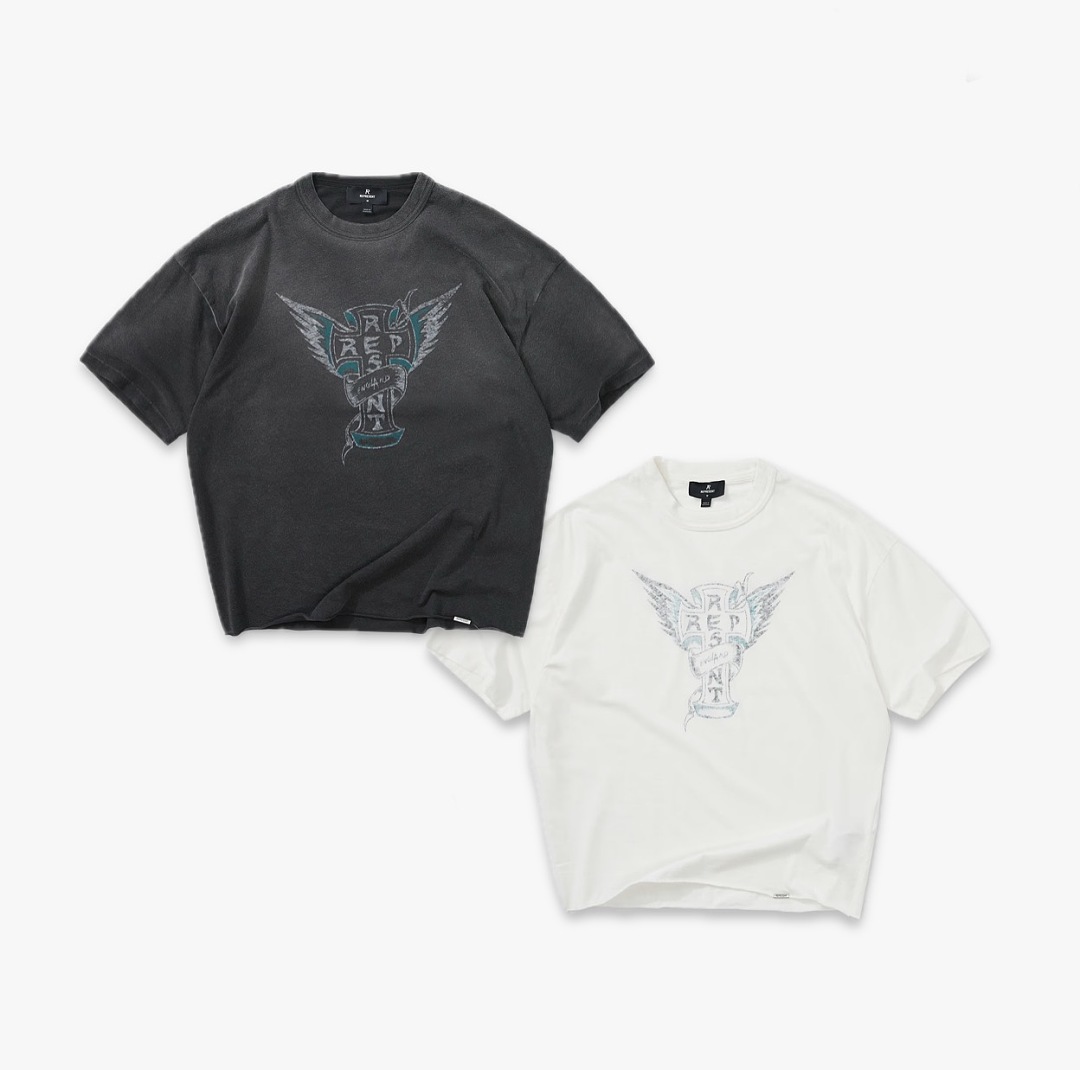 Off-White 128 REPRESENT New High Mens Womens Top Water Wide Short Sleeve T :S M L XL : Off (White)