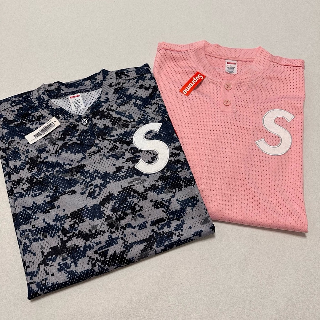 Bape 198 SS25 S LOGO BASEBALL HENLEY TEE Collar T (Black White Blue Pink Green Camo) - Image 33