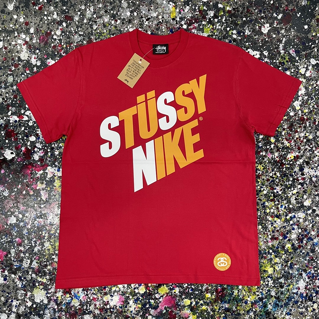 Stussy 108 Stussy Nike Collab Short Sleeve T : Red Blue S Ｍ L XL XXL - Image 5