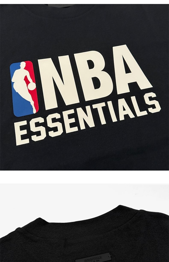 Essentials 148 TOP Ess X Collab FW24 Tee Gum Wide Short Sleeve T : Black /BLACK Light Mist Grey /LIGHT HEATHER :S-XL - Image 6