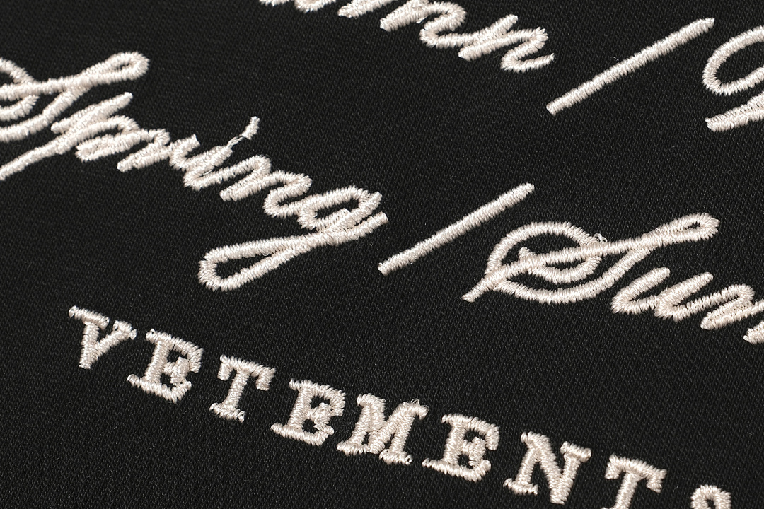 Unbranded 118 Vetements Grass Label Logo Embroidered Short Sleeve T Black S-XL V5300# - Image 7