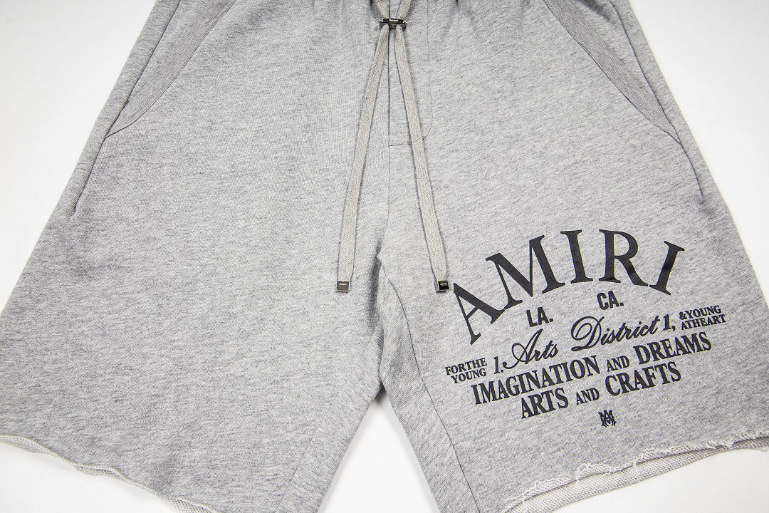 AMIRI 158 Wide Version Model Lace Short Black Grey S M L XL 9943# - Image 22