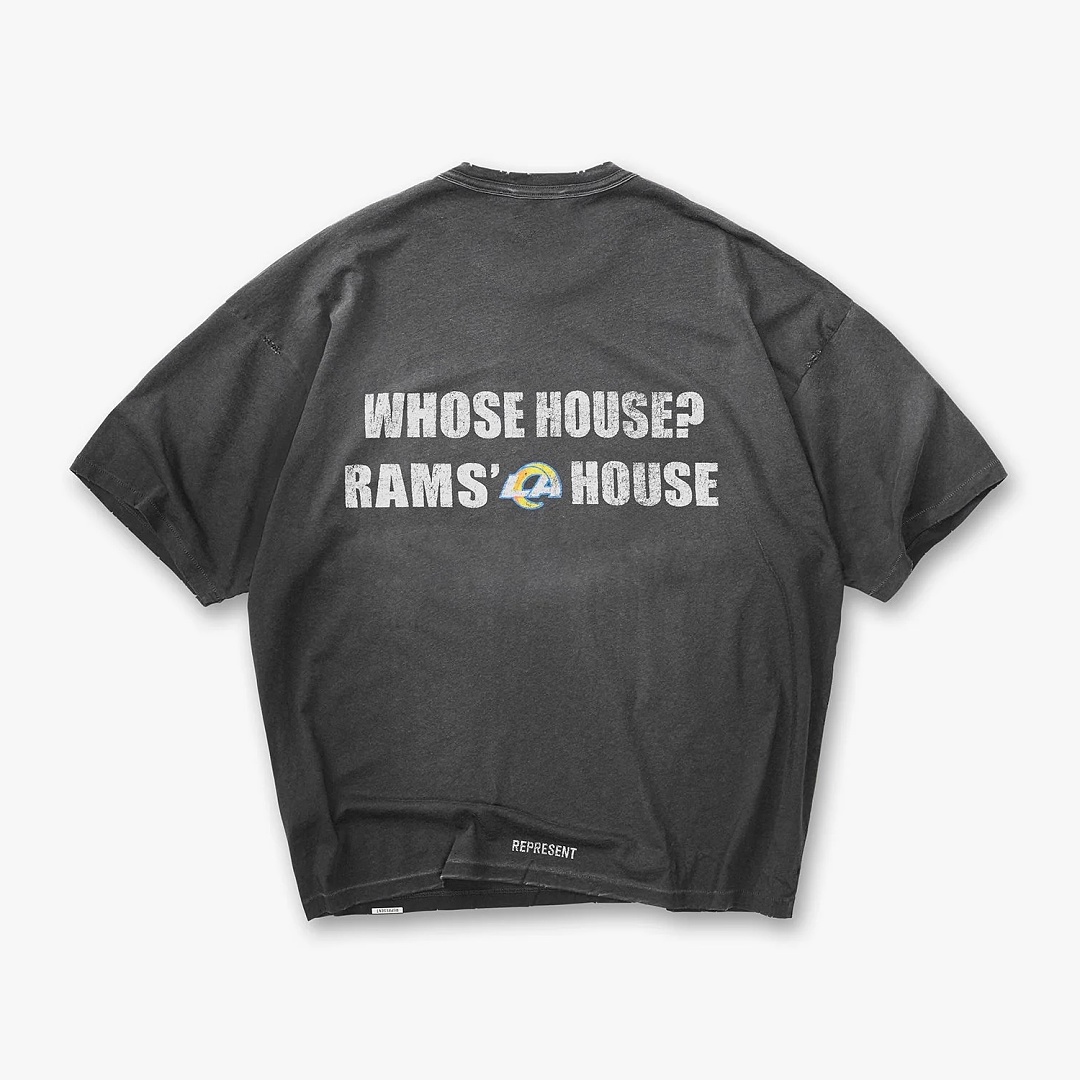 Represent 148 REPRESENT New High Mens Womens Top Water Wide Short Sleeve : S M L XL (Black) - Image 3