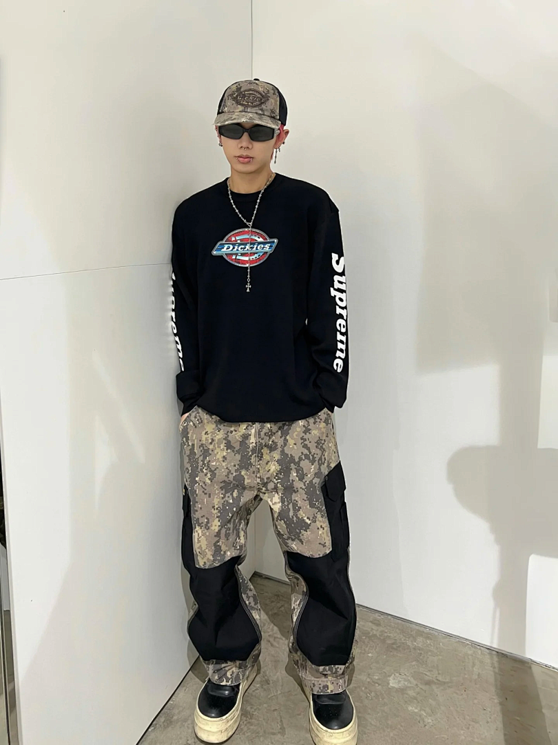 Off-White 228 DK Long Sleeve T X DICKIES Collab FW25 THERMAL L/S TEE Black Off White S - Image 30