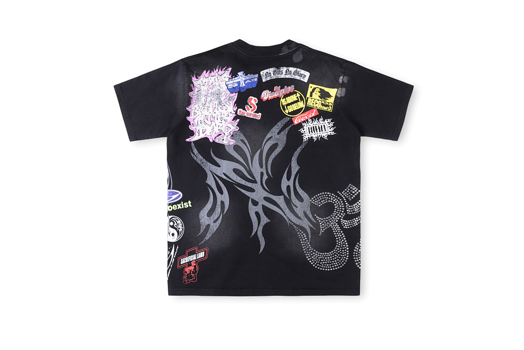 Hellstar 178 Hellstar Studios Wind Fire Flame Black Short T S-XL - Image 3