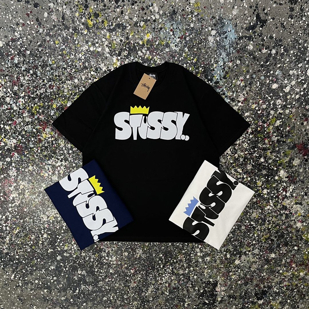 Stussy 108 Stu Short Sleeve T : Black White S M L XL XXL