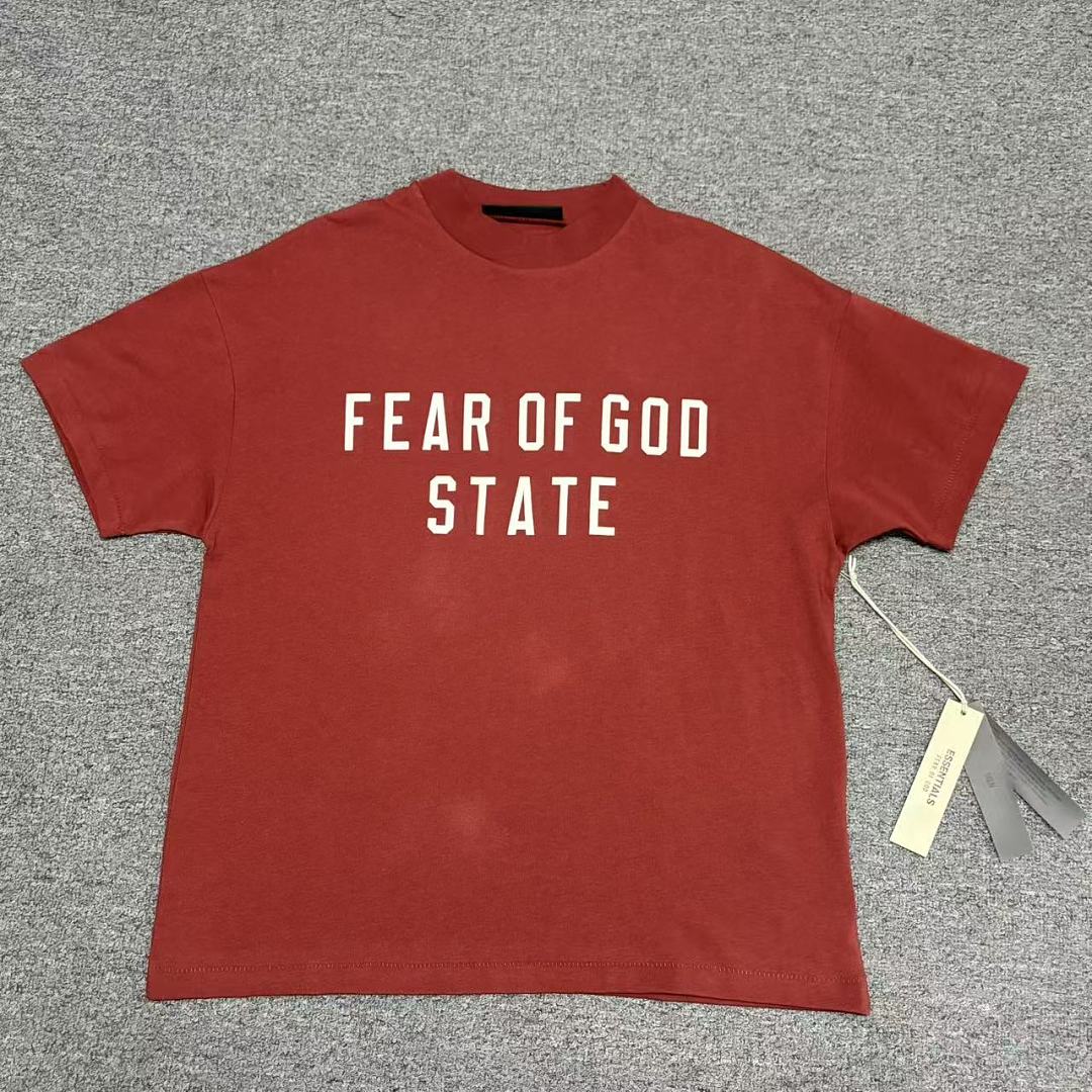 Essentials 148 ESS 24FW Print Short Sleeve T 380G : Gold Black Light Red Purple :XS-XL - Image 33