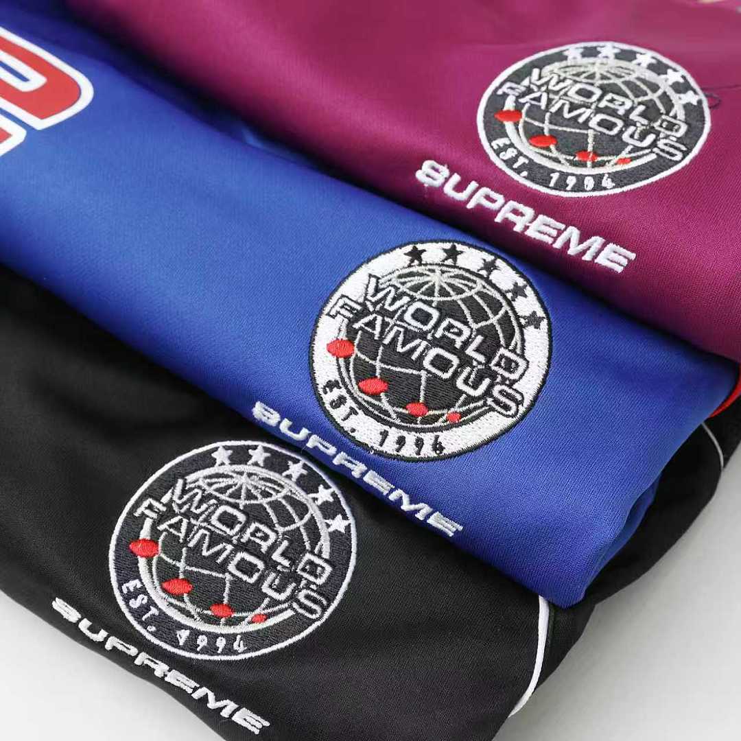 Supreme 248 FW25 WEEK11 Piping Soccer Jersey Embroidered Short Sleeve : Black Wine Red Blue S M L - Image 8