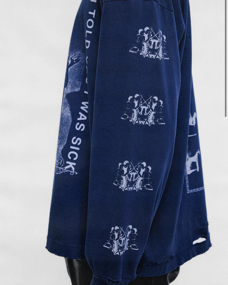 Enfants Riches Deprimes 168 Enfants Riches Deprimes I TOLD YOU WAS SICK Long Sleeve T : S M L XL (Blue) - Image 14