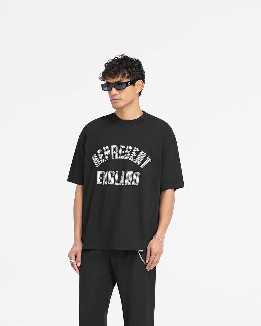 Represent 128 REPRESENT ENGLAND APPLIQUE T-SHIRT Wind Floral Short Sleeve T : Black S M L - Image 7