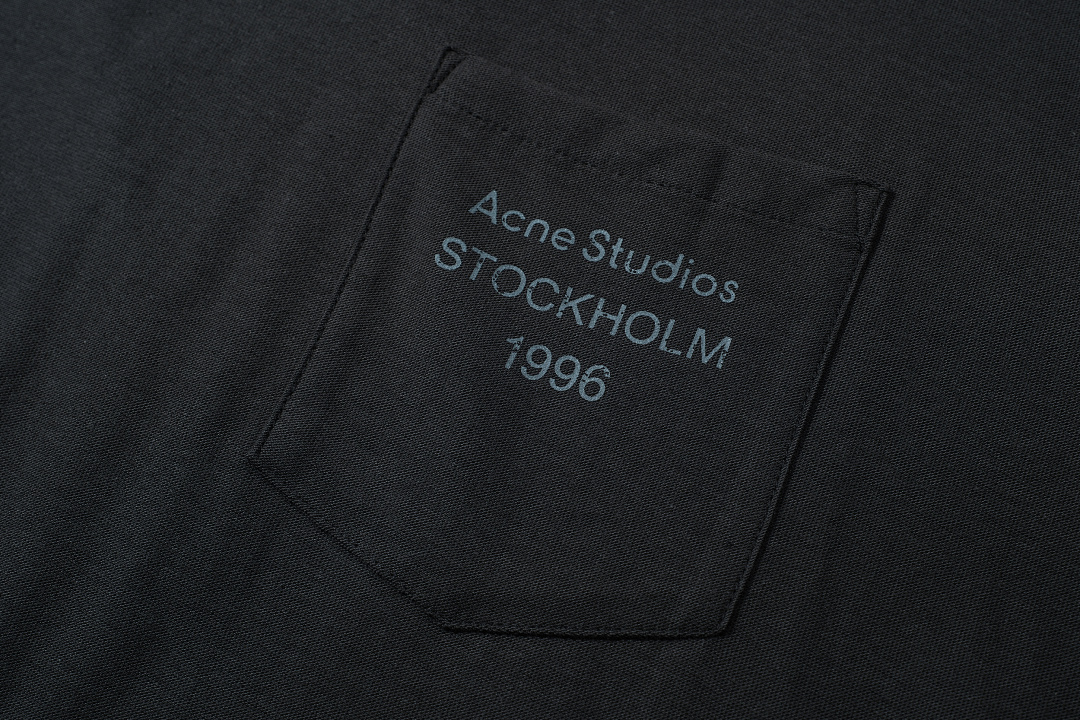Acne Studios 128 AC LOGO Print Long Sleeve T Black White S-XL 8296# - Image 21