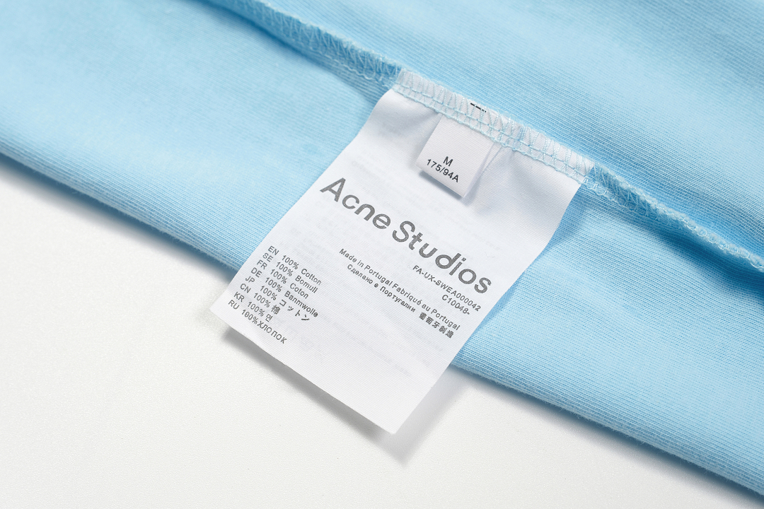 Acne Studios 118 AC LOGO Print Short Sleeve T Pink Floral Grey Black White Red Olive Green Dark Blue Spring Purple S-XL 8026# - Image 63