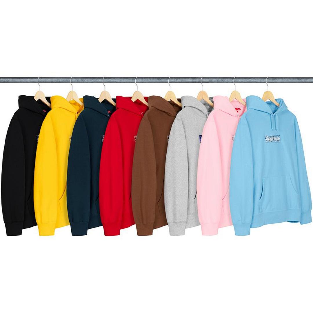 Supreme 248 Fruit Floral Embroidered Label SUP Bandana Box Logo Hooded Sweatshirt BOXLOGO Velvet Black Grey Red Pink Sky Blue S-XL S303# - Image 71