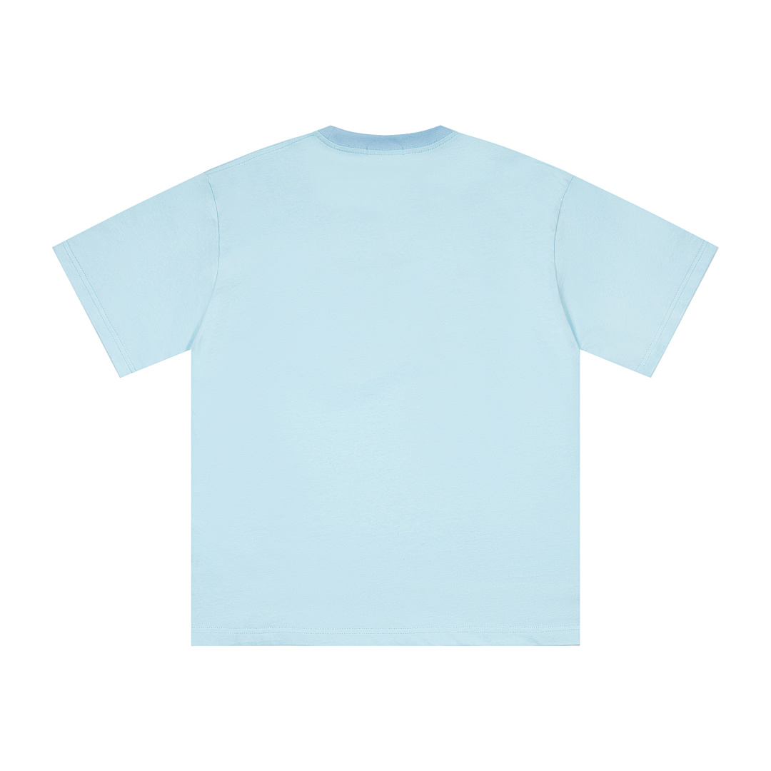 AMIRI 118 Wide Version Model Short Sleeve T Logo Print High Wind Black White Apricot S M L - Image 34