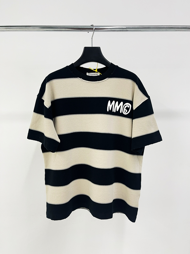 On Running 168 MM6 Exclusive Surface Striped LOGO Print Short Sleeve T 46 48 50 52 8069# - Image 4