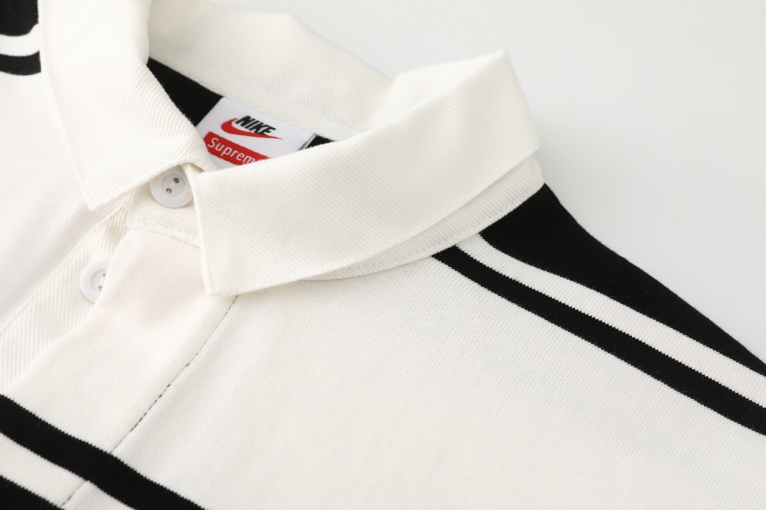 Ralph Lauren 368 Collab SS25 Stripe Rugby Logo Striped Long Sleeve Polo Mens Womens : Black White Red S M L - Image 23