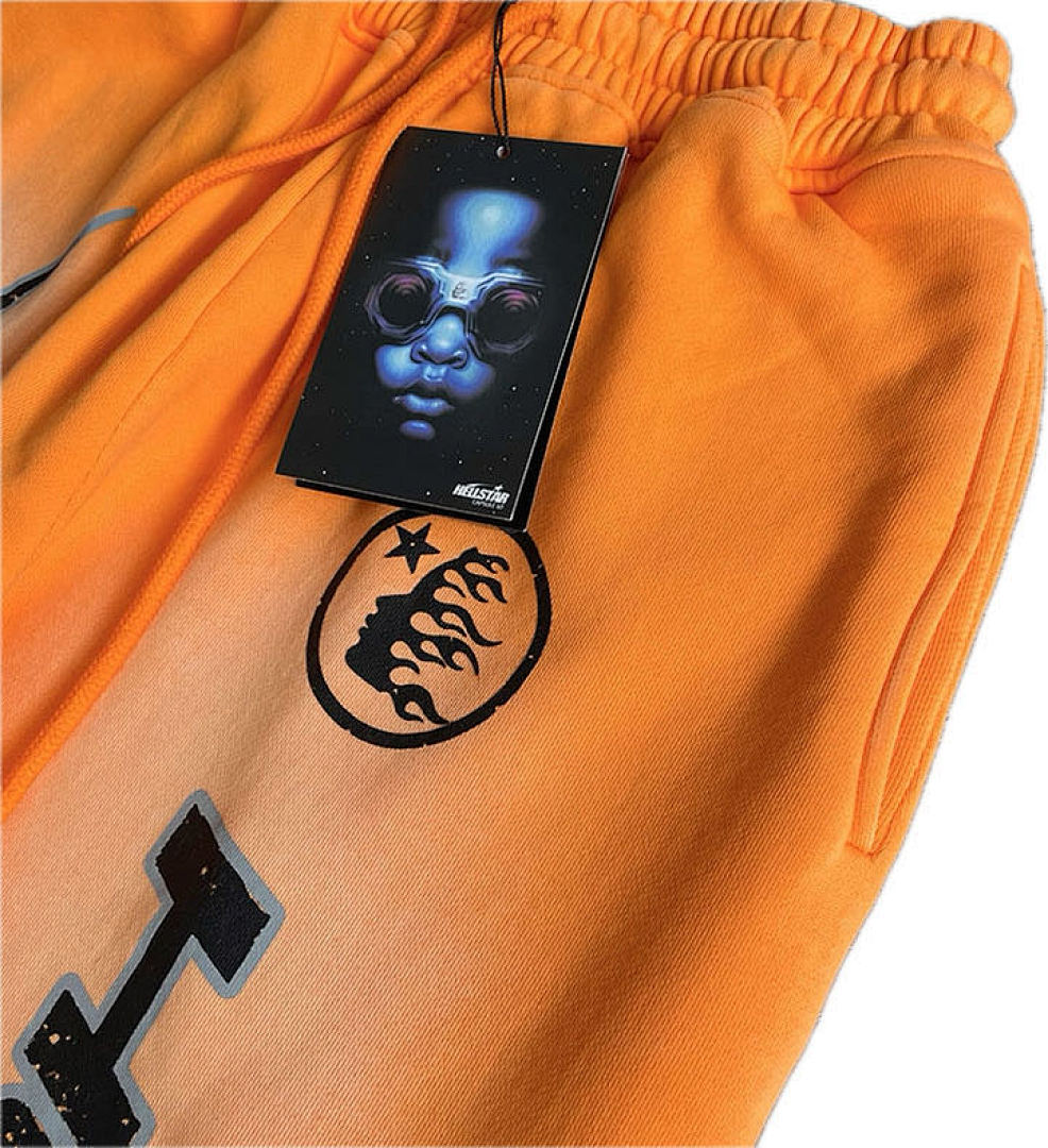 Hellstar 238 Hellstar Studios Fire Orange Hoodie Pants Water Long S-M-L-XL - Image 3