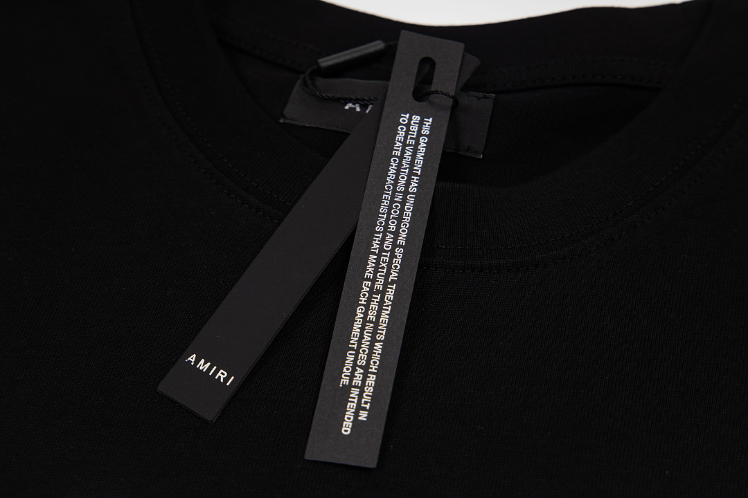 AMIRI 118 26Ss New Logo Print Short Sleeve T Black White S M L XL 9924# - Image 9