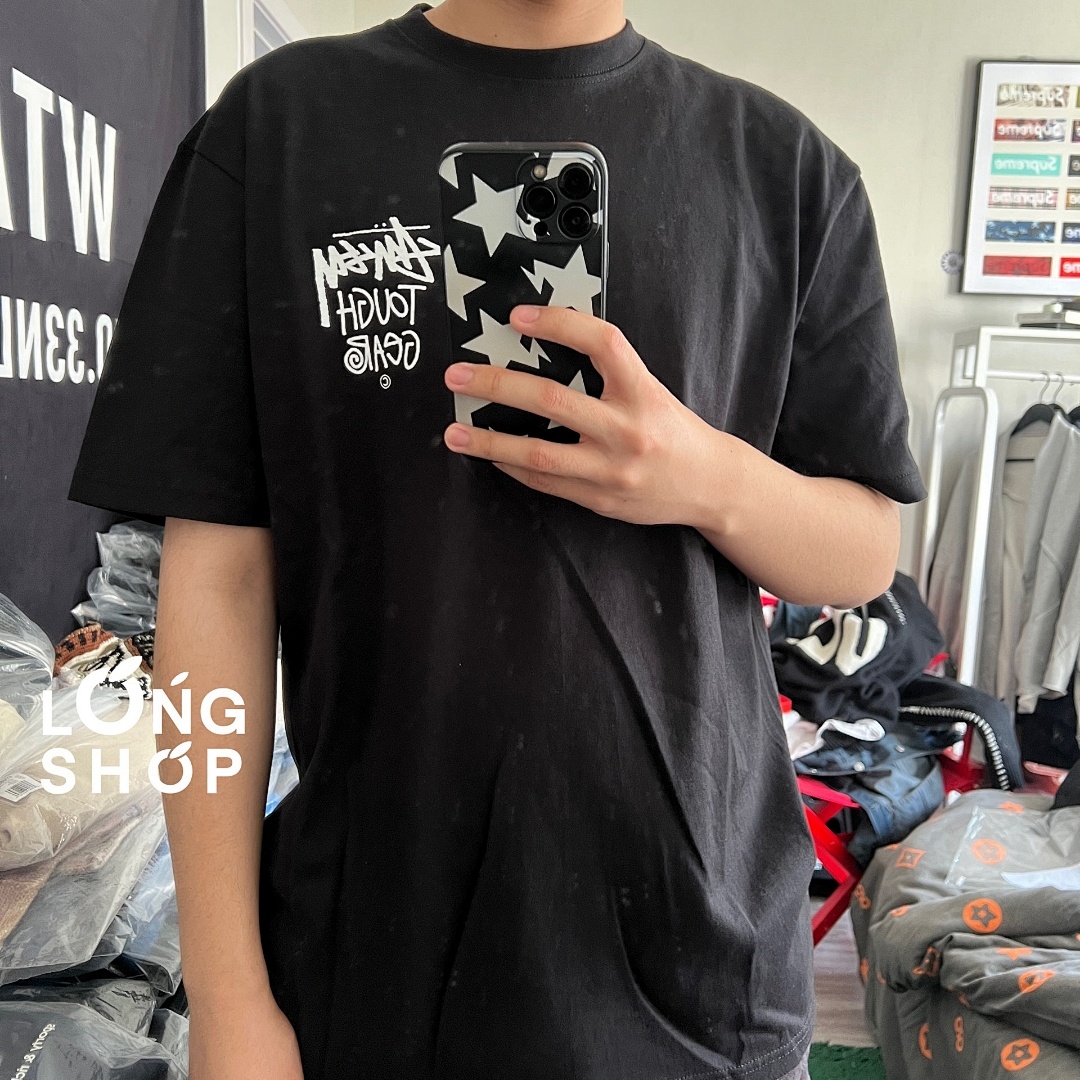 Stussy 108 STUSSY SS24 TOUGH GEAR TEE Print Short Sleeve Black White S-XL - Image 17