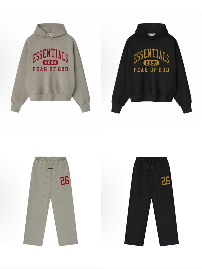 Essentials 188 FW26Holiday 2026 CLASSIC Sweatpant : Black Smoke Mist Grey :XS-XL - Image 3
