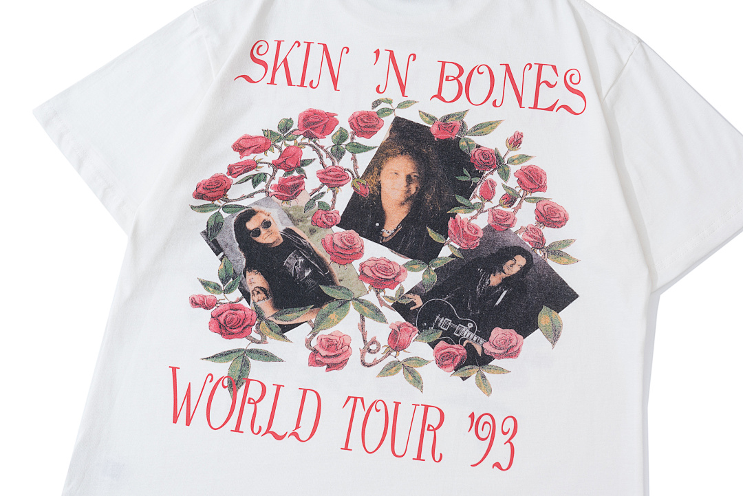 Unbranded 118 Vintage Tee GUNS N 'ROSES Floral Print Short Sleeve T White S-XL 3658# - Image 11