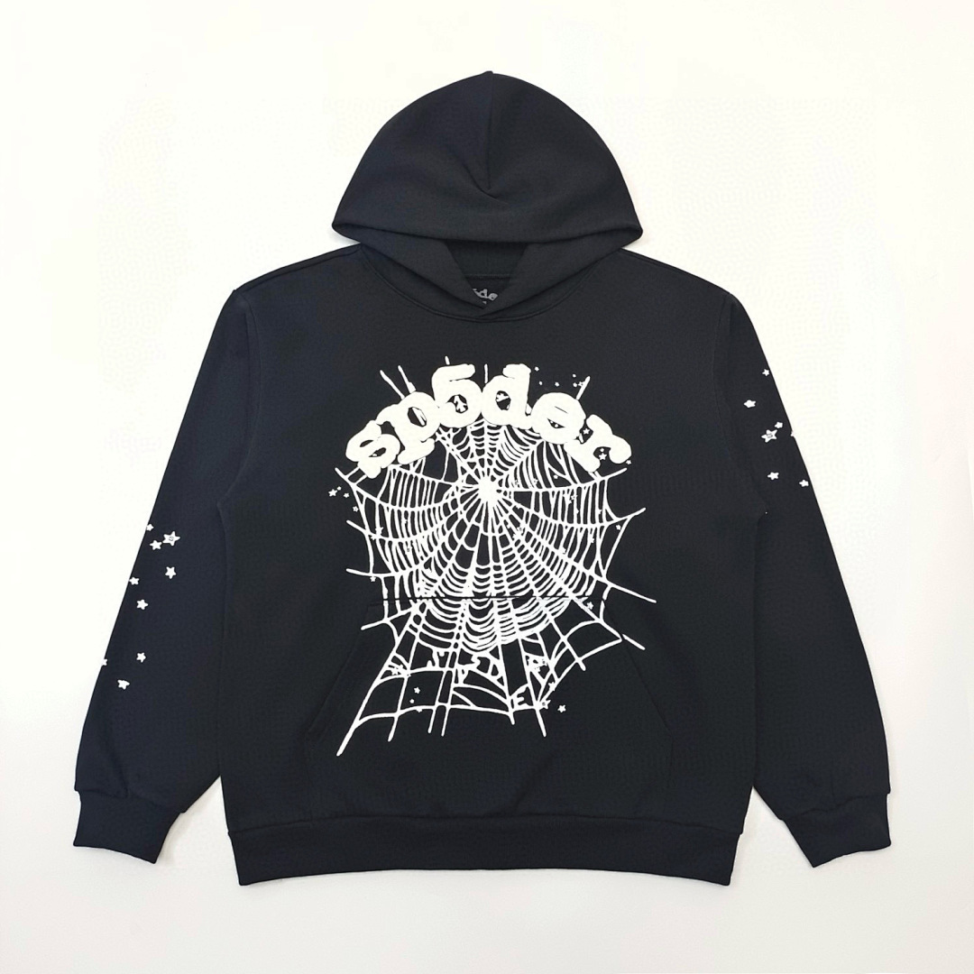 Sp5der SS24 HOODIE Mens Womens Top Black S-XXL