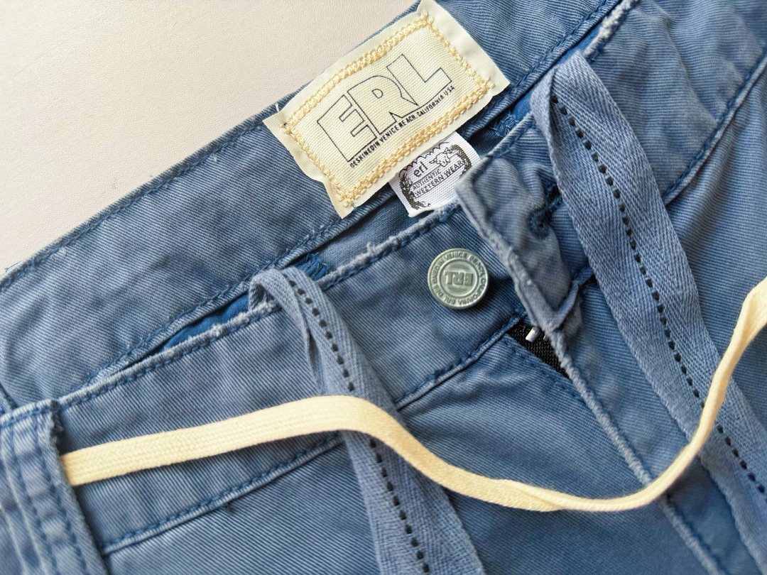 Unbranded 238 ERL3507P118 ERL Blue Washed Vintage Wind Baggy Wide : S M L XL - Image 4