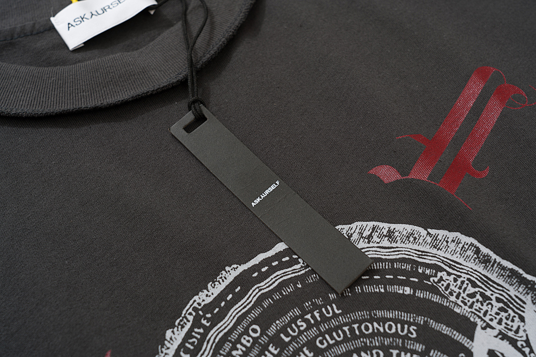 Unbranded 98 Askyurself X False Perception Collab Print Short Sleeve T Black S-XL 4033# - Image 11