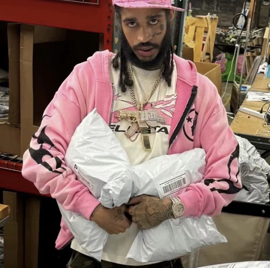 Hellstar 268 Hellstar Studios Vintage Washed Hoodie Big Logo Water Mens Womens Pink S-M-L-XL - Image 19