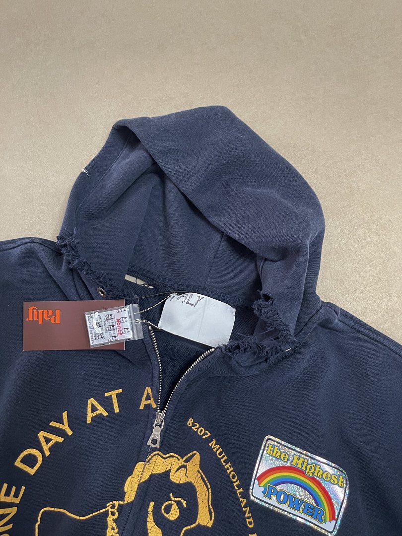 Unbranded 268 Paly Hollywood Treatment Center Zip Hooded Sweatshirt NAVY : S M L - Image 8
