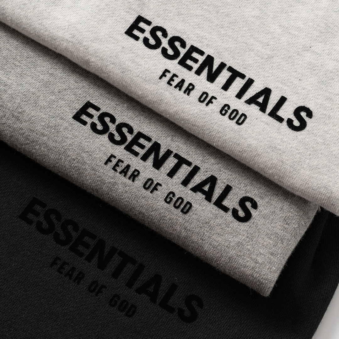 Essentials 148 ESS Small Label Velvet Short Mens Womens Solid Cotton Wide : Dark Floral Grey Black Light XS-XL - Image 8