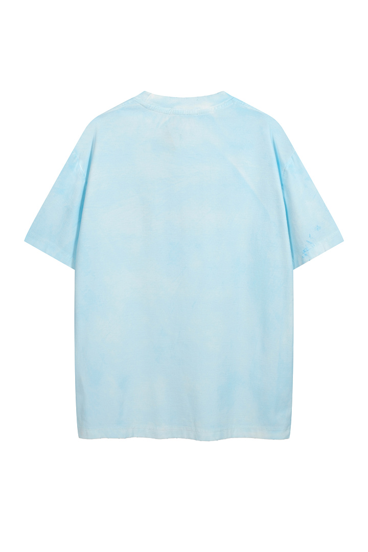 Acne Studios 118 AC LOGO Print Short Sleeve T White Light Blue Dark S-XL 8046# - Image 4