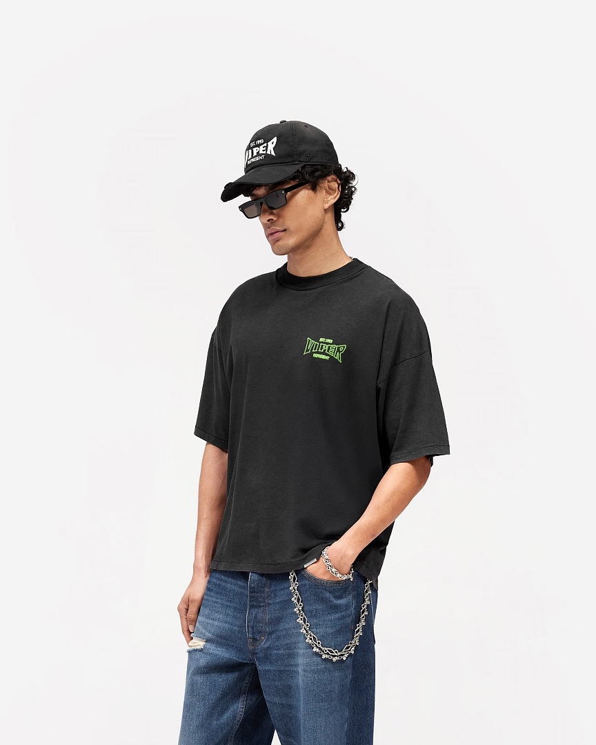 Represent 138 REPRESENT New High Mens Womens Top Wide Short Sleeve : S M L XL Water (Black) - Image 13