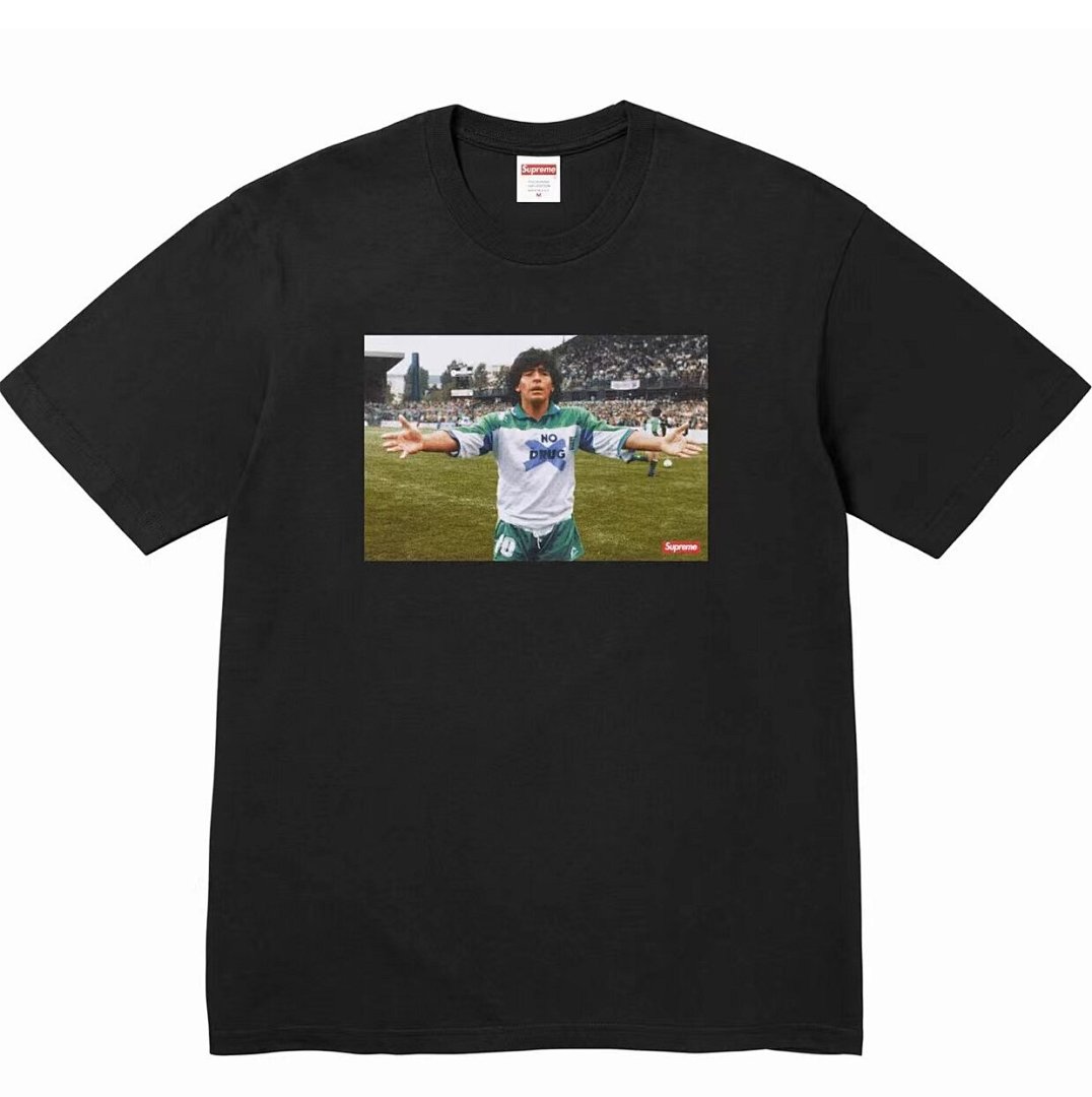 Supreme 108 SUP FW24 Maradona Tee Print Short Sleeve T Black White S M L XL B359#