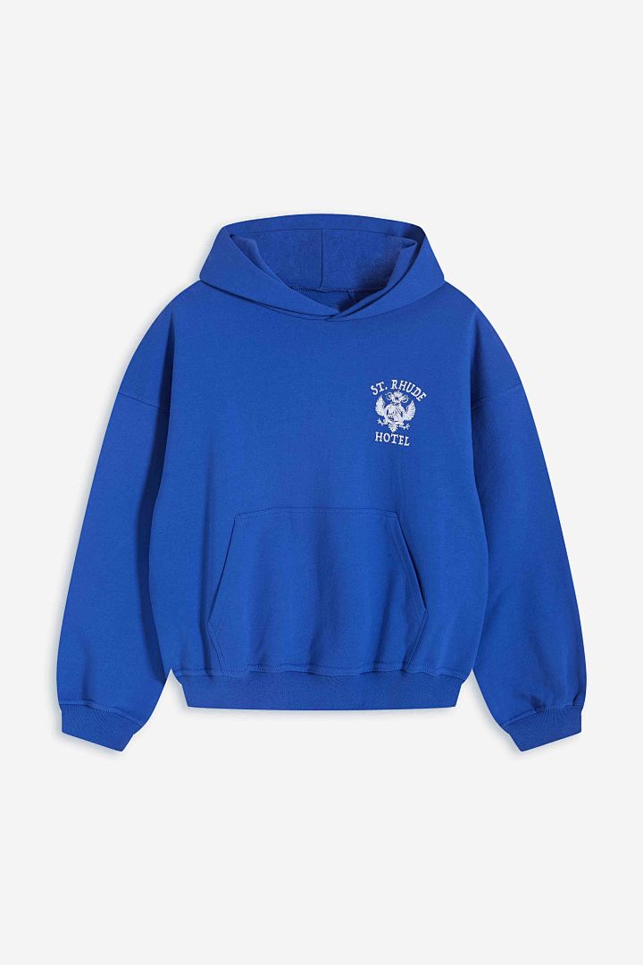 On Running ON SALE118 ST. RHUDE SEAL HOODIE Big Classic Print Short Wide BOXY Version Model : Blue S M L - Image 3
