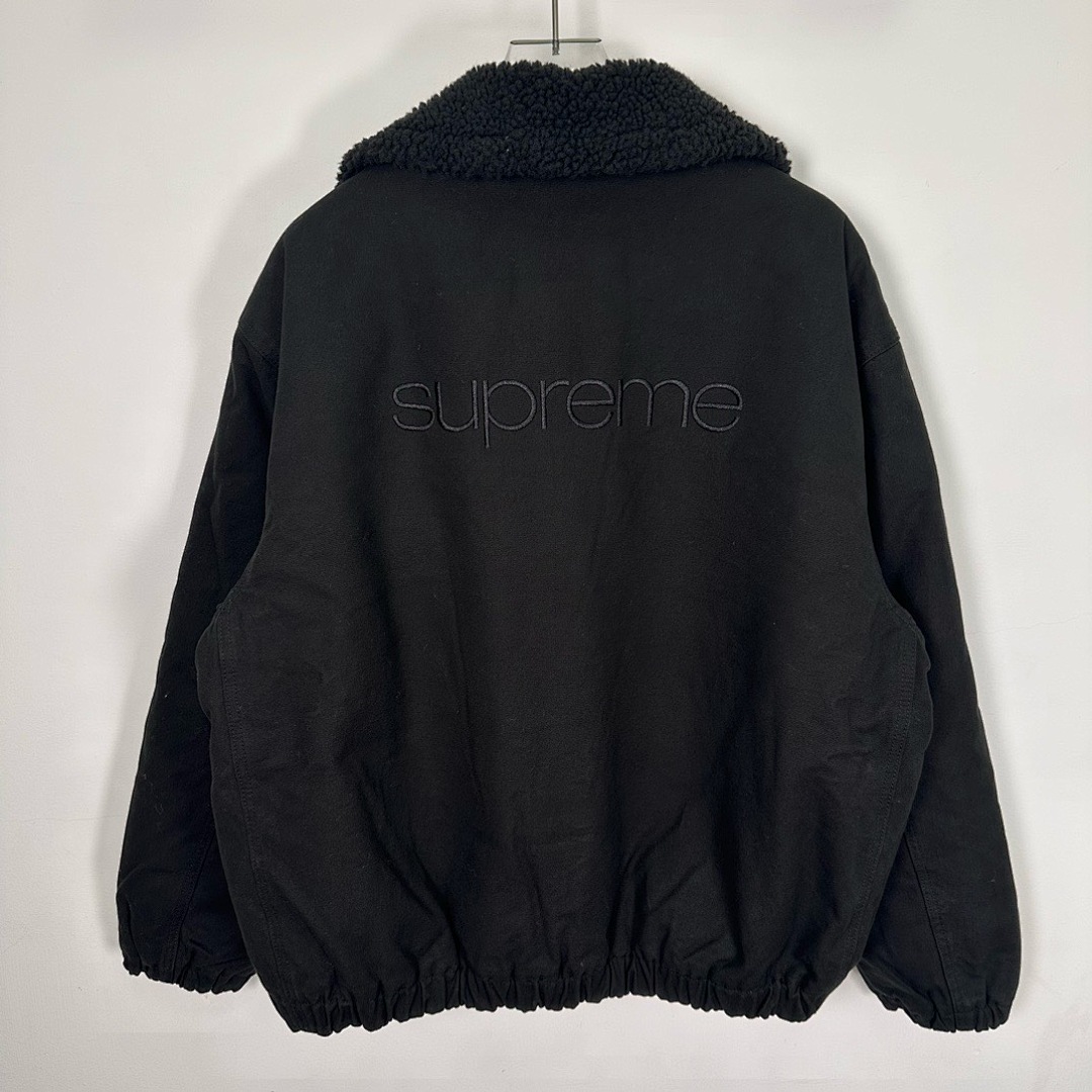 Supreme 598 24Fw Faux Shearling Lined Bomber Jacket Velvet Black White Water Blue S-XL - Image 39