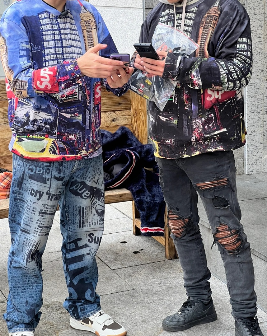 Supreme 298 SS25 SKYLINE SEQUIN L/S TOP Sky Stitching Long Sleeve Black Blue S-XL - Image 42