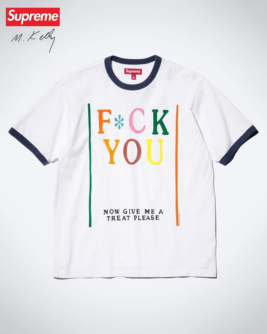 Supreme 148 F*CK T X MIKE KELLEY Collab SS26 RINGER S/S TOP Short Sleeve TEE White S - Image 14