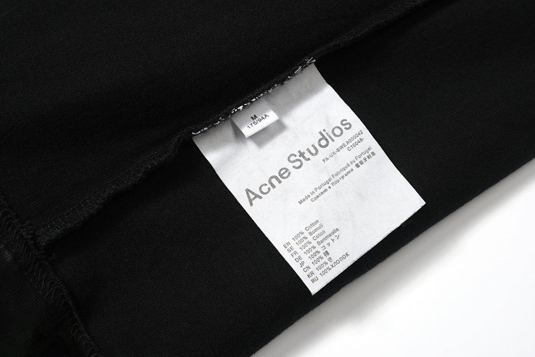 Acne Studios 138 AC Print Long Sleeve T Black White S-XL 3100# - Image 14
